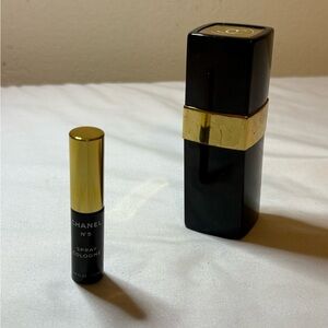 CHANEL Vintage Empty Perfume Bottles in Black and Gold
